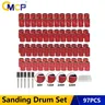 CMCP Sanding Bands 97pcs 60/120/240/320 Grit Sanding Drum Kit With Sanding Mandrels For Dremel