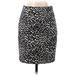 J.Crew Factory Store Casual Skirt: Black Animal Print Bottoms - Women's Size 2 Petite