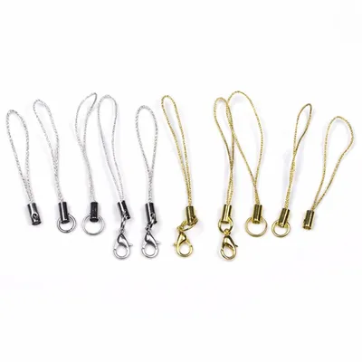 50 stücke Gold Schnur Hängen Seil Schlüssel Kette Charms Mobile Fall Strap Lariat Lanyard