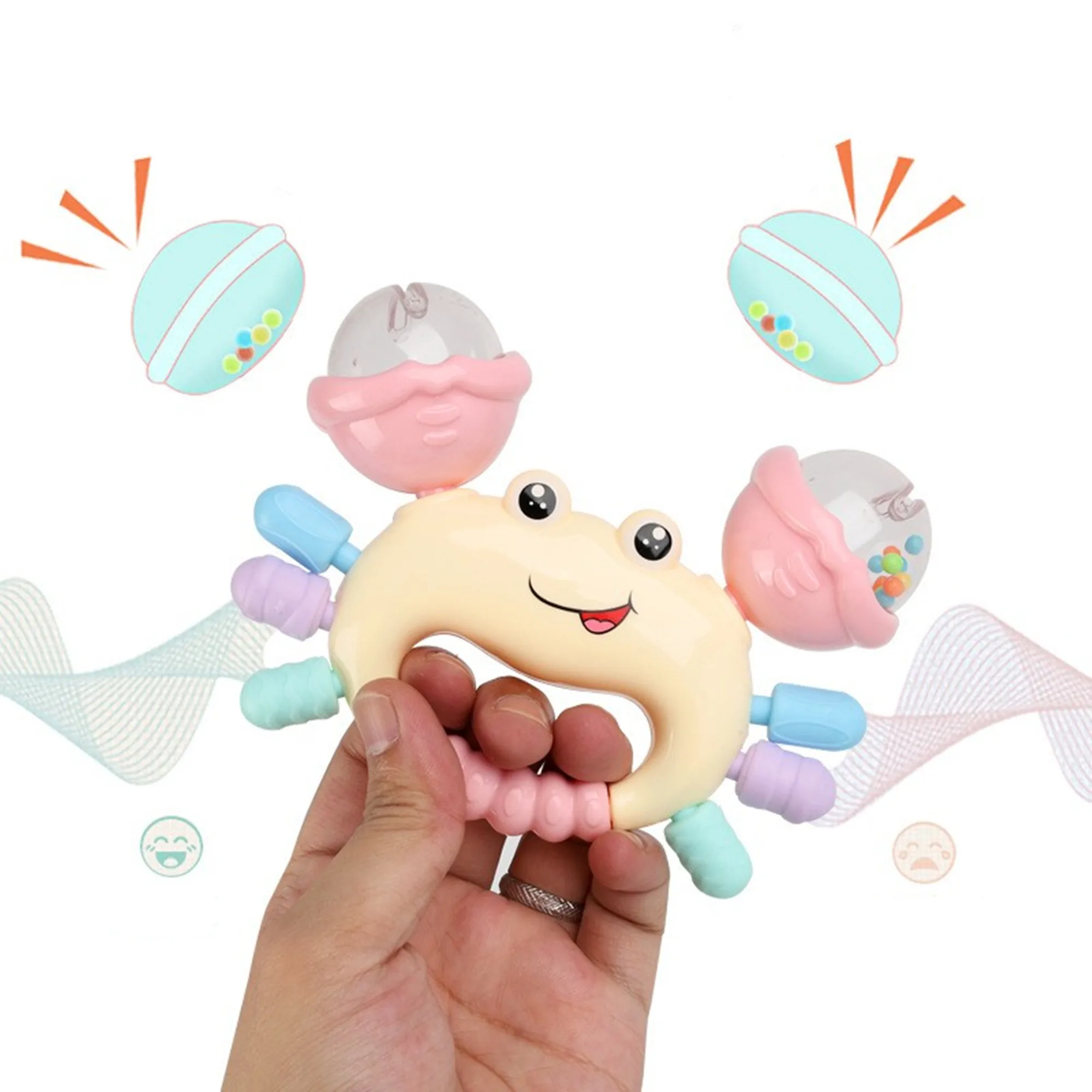 Hochet de Couleur Aléatoire pour Bébé de 0 à 36 Mois, Jouets de Développement Précoce, TeWindsor, 1 Pièce