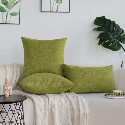 Sommer grün Kissen bezug atmungsaktive weiche Wohnkultur Wohnzimmer dekorative Kissen bezug für Sofa Image
