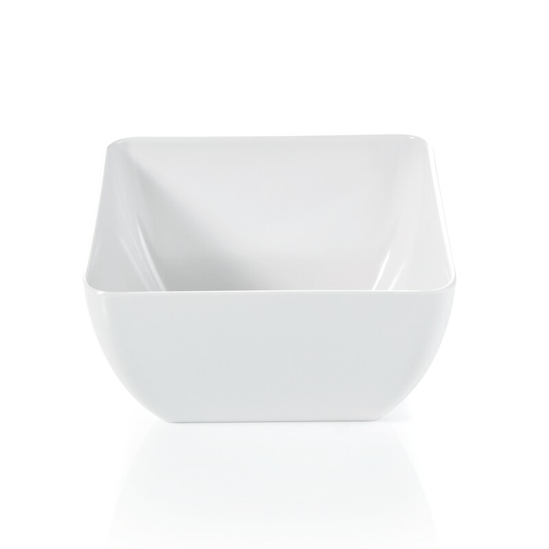 36x Schale eckig Melamin 300 ml weiß bruchfest 10 x 10 x 5 cm Image