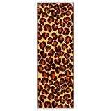 White 36 x 0.5 in Area Rug - Everly Quinn Furnish My Place Animal Area Rug Cheetah Real Nylon | 36 W x 0.5 D in | Wayfair