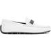 White Driver Loafers
