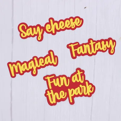 KSCRAFT Magic Park Shadow Words Metal Cutting Dies Stencils for DIY Scrapbooking Decorative