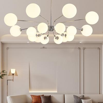 LED Pendant Light 90/115cm 12/16-Light E27 Nordic Modern Sputnik Mid Century Pendant Lighting Metal Class Ceiling Light Fixture for Kitchen Dining Room Living Room 110-240V