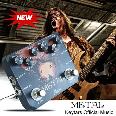 Rowin LTL-03 Heavy Metal Muff Top Boost Distortion Guitar Effect Pedal Metal Sounds Ture Bypass