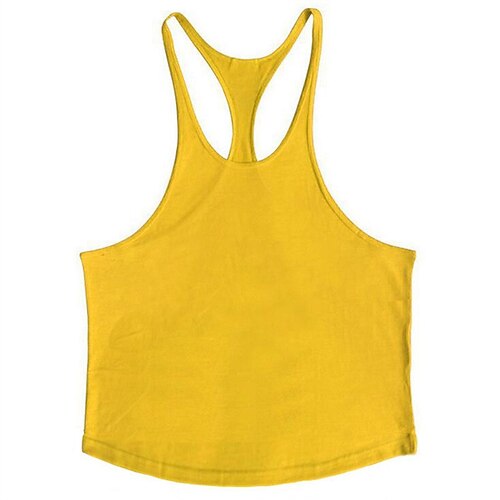 Herren Tank Top Weste Unterhemd Ärmelloses Shirt Ärmellos Rundhalsausschnitt Frühling Sommer Einfach Mode Designer Basic Urlaub Straße Ausgehen Schwarz Weiß Gelb Top T-Shirt für Herren Image