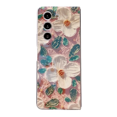 Handy Hülle Handyhüllen Für Samsung Galaxy Z Fold 6 Z Fold 5 Z Fold 4 Z Fold 3 Rückseite Ultradünn Stoßfest Blumendruck TPU Image