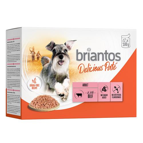 Sparpaket Briantos Delicious Paté 48 x 100 g - Rind