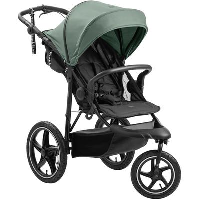 Dreirad-Kinderwagen HAUCK "Runner 3, Jungle Green" grün (jungle green) Baby Kinderwagen mit XXL-Lufträdern u. Handbremse; bis 22 kg belastbar