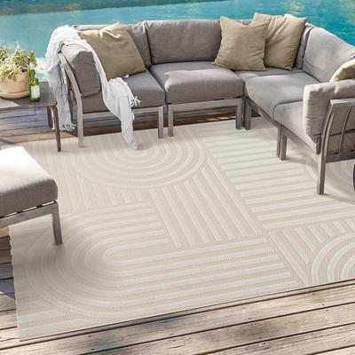 Teppich SANAT "Berlin", beige (creme), B:240cm H:6mm L:330cm, Kunstfaser, Teppiche, In -und Outdoor geeignet, Außenbereich,Terasse, Balkon, modern Image