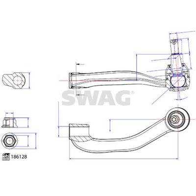 SWAG Spurstangenkopf vorne links für VW MAN 2N0423811 65.46710.0001 33 11 0258