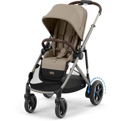 Cybex eGazelle S Electronic Assist Stroller - Taupe Frame / Almond Beige