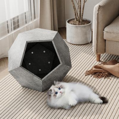 25.98'' Modern Pet Furniture Cat Kennel Side Table, Multi-Purpose Furniture