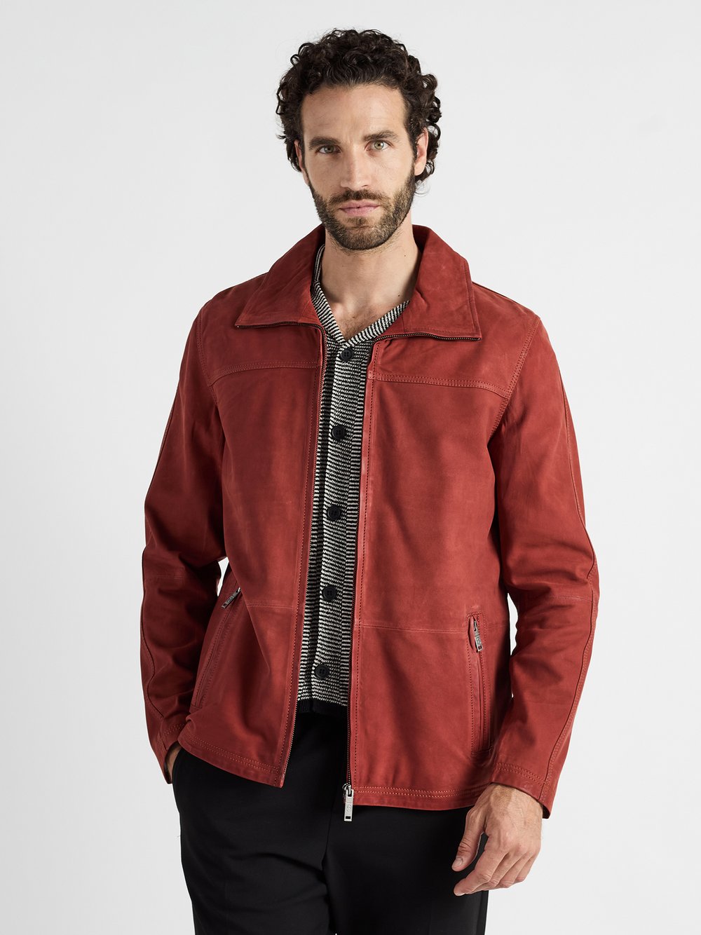 JCC Lederjacke Herren rot, 48 Image