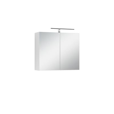 Spiegelschrank mit Soft-Close-Türen, mit Beleuchtung, B 70 cm, weiß