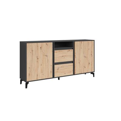 Sideboard mit 2 Türen, 2 Schubkästen und 1 Fach, B 180 cm, anthrazit