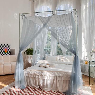 Outdoor Indoor Bed Canopy Mosquito Net 4 Corners Post Easy Installation Princess Style Suitable for Adults and Children without Bracket