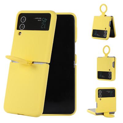 Phone Case For Samsung Galaxy Z Flip 6 Z Flip 5 Z Flip 4 Z Flip 3 Flip Flip Case with Ring Solid Colored Silicone