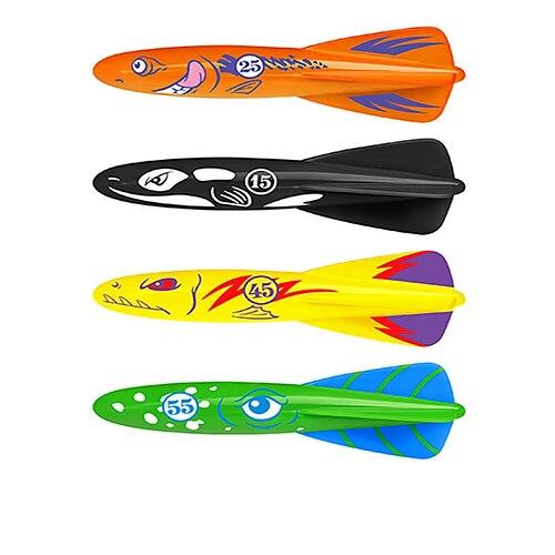 Tauchspielzeug fürs Schwimmbad, Unterwasser-Schwimmen, Werfen, Tauchen, Torpedohai, 4er-Pack