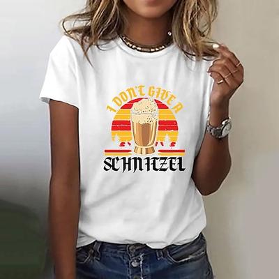 Bier Cosplay Kostüm T-Shirt-Ärmel Bedruckt Klassisch Streetstyle Für Damen Erwachsene Karneval Oktoberfestbier Heißprägen Party Casual Image