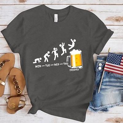 Bier Cosplay Kostüm T-Shirt-Ärmel Bedruckt Bier Klassisch Streetstyle Für Damen Erwachsene Karneval Oktoberfestbier Heißprägen Party Casual Image