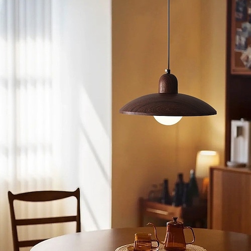 LED-Pendelleuchte warmweiß 30 cm 1-flammig Retro-Holzleuchter kreative Persönlichkeit Pendellaterne Lichtdesign moderne minimalistische Hängelampe G9 Hängeleuchten Flur Bar Arbeitszimmer Wohnzimmer Image