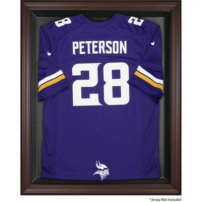 Vitrine mit braunem Rahmen für Minnesota Vikings-Trikots (2013-heute) Image