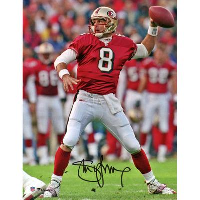 Steve Young, San Francisco 49ers, signiertes Wurffoto, 20,3 x 25,4 cm Image
