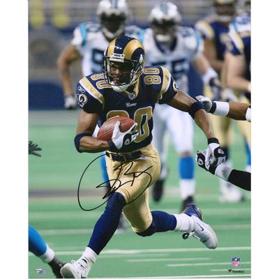Autogramm von Isaac Bruce, St. Louis Rams, vertikales Lauffoto, 40,6 x 50,8 cm Image