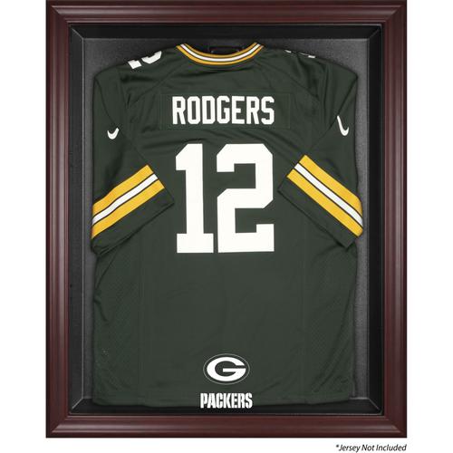 Vitrine mit Trikot-Rahmen der Green Bay Packers aus Mahagoni