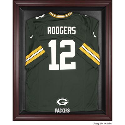 Vitrine mit Trikot-Rahmen der Green Bay Packers aus Mahagoni Image