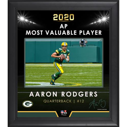 Aaron Rodgers Green Bay Packers Gerahmte Collage zum wertvollsten Spieler der NFL 2020, 15 x 17 Zoll