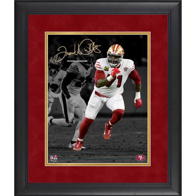 Trent Williams San Francisco 49ers Faksimile Signatur gerahmt 11" x 14" Spotlight Foto Image