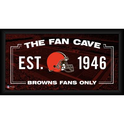 Cleveland Browns – gerahmte Fan-Cave-Collage, 25,4 x 50,8 cm Image