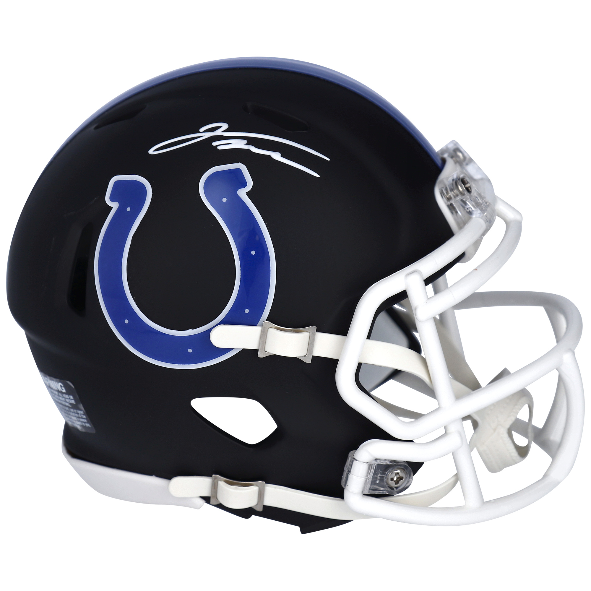 Jonathan Taylor Indianapolis Colts signierter Riddell Speed Mini-Helm, schwarz matt Image
