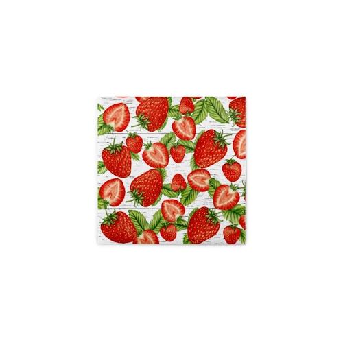 Sovie HORECA Serviette Erdbeeren aus Linclass® Airlaid 40 x 40 cm, 50 Stück Früchte Erdbeeren