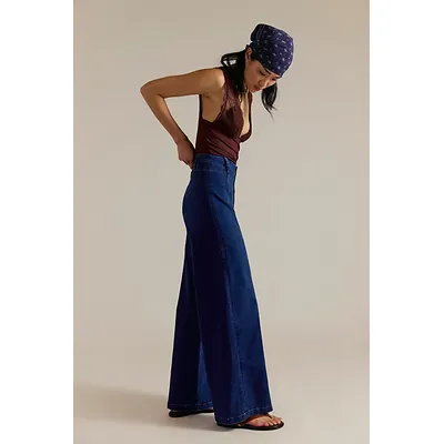 We The Free Libre Wide-Leg Jeans at Free People in Lock And Key, Size: 33