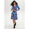 Jerseykleid ANISTON SELECTED, Damen, Gr. 38, N-Gr, bunt (blau, hellblau, rot, augergine, schwarz), Single Jersey, Obermaterial: 95% Viskose, 5% Elasthan, bedruckt, feminin, A-Linie knielang, Rundhals, Langarm, Kleider, in leichter A-Linien-Form