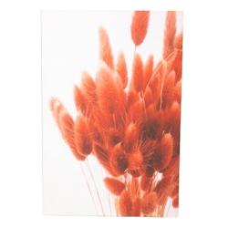 Leinwand Pampasblüten rot 80x120 - Rechteck Stoff Amadeus 120x3 cm