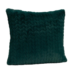 Smaragdfarbenes Chevron-Kissen 40x40 cm - Grün Quadrat Amadeus Polyester 40x40 cm Image
