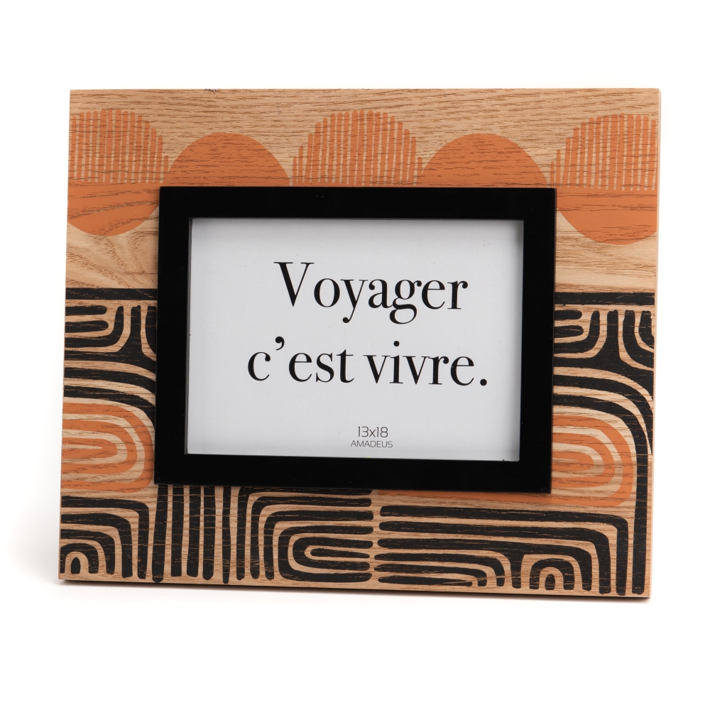 Tribal-Loft-Rahmen 13 x 18 cm - Dekoriertes Holzrechteck Amadeus 33.1x28.1 cm Image