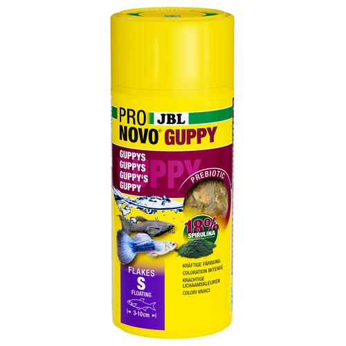 Sparpaket: 2x250ml JBL ProNovo Guppy Flakes S Fischfutter