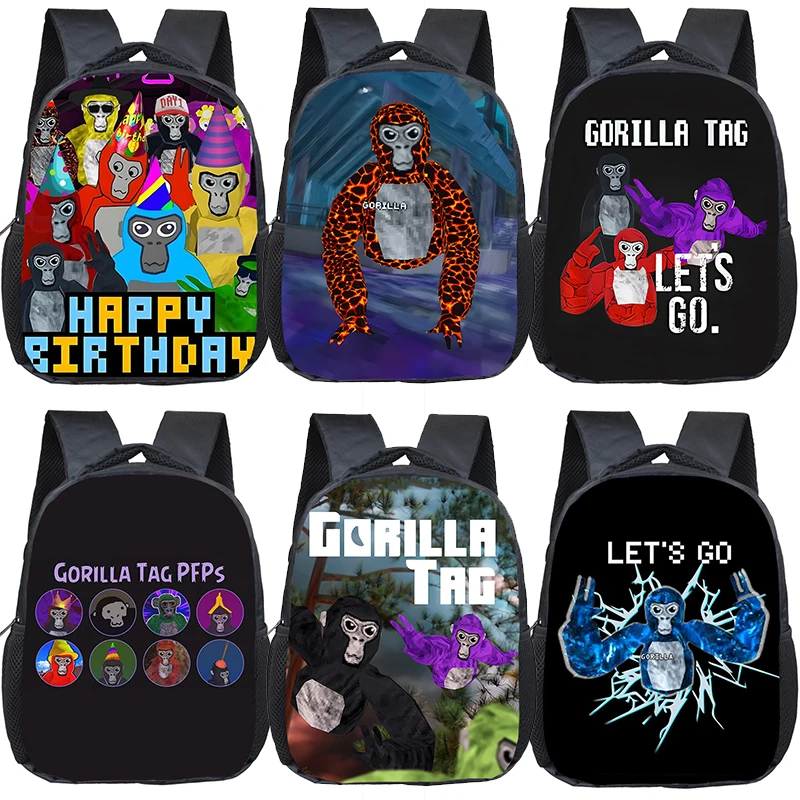 Sac à dos Gorilla Tag Print pour enfants, sacs d'école VR Gamer, sac à dos pour bébé, sac d'école pour tout-petits, sac à dos de jardin d'enfants, sacs à livres, cadeau