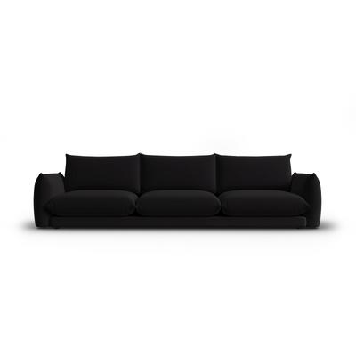 4-Sitzer Sofa aus Samt schwarz