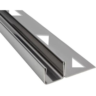Glaszentrum Hagen - 2440x12.5x11 mm u Edelstahl Wandprofil - Bodenprofil - Fliesenprofil Image