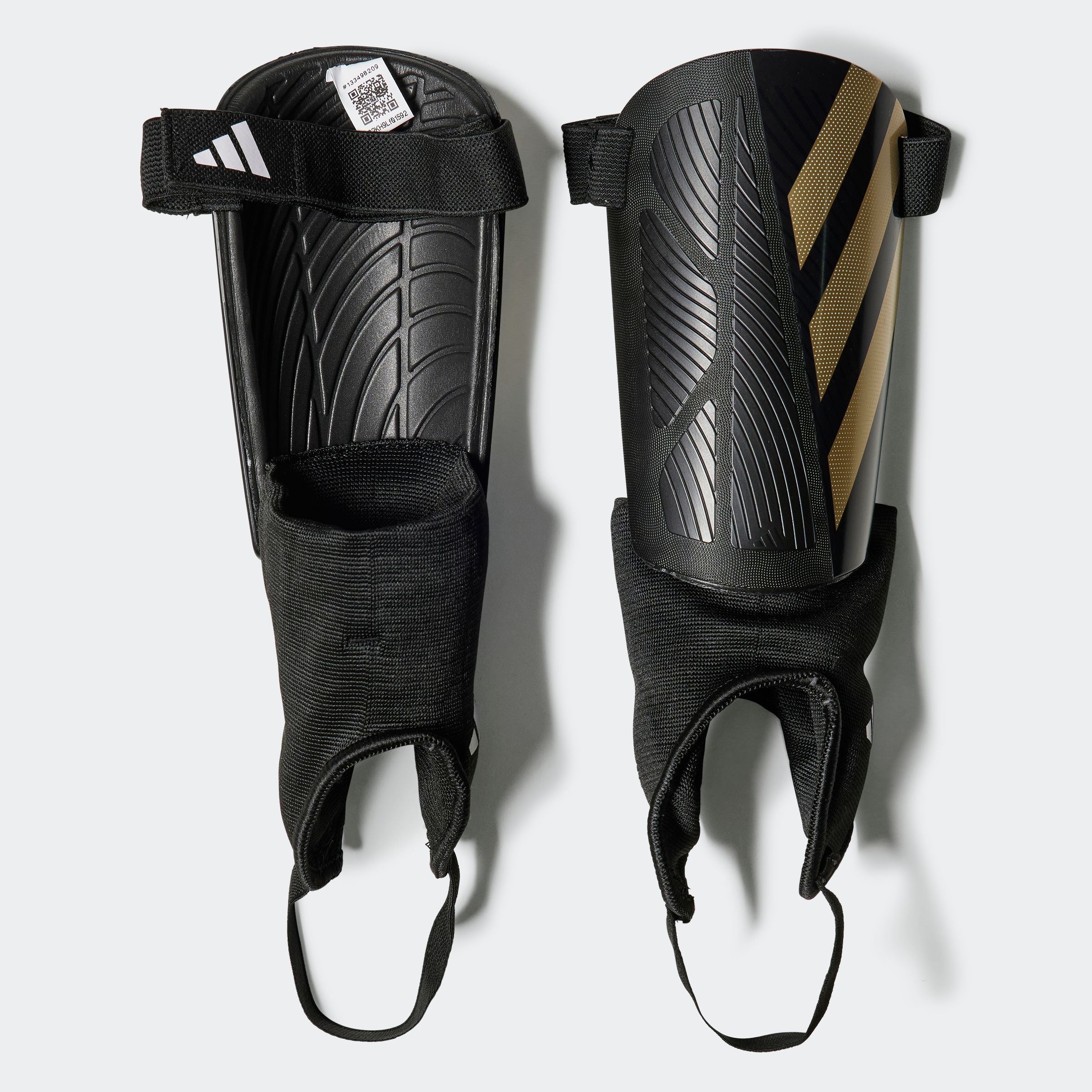 Fußball Schienbeinschoner ADIDAS PERFORMANCE "TIRO SG MTC", Damen, Gr. XL, schwarz-weiß (schwarz, gold metallic, weiß), Protektoren Image