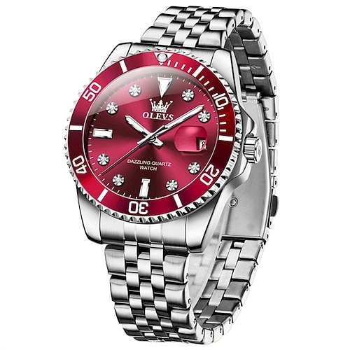 Neue Olevs Olevs Mode Trend Herren Business Uhr Kalender Leuchtend Einfach Freizeit Hundert mit Quarz Uhr Wasserdicht Sport Herren Armbanduhr
