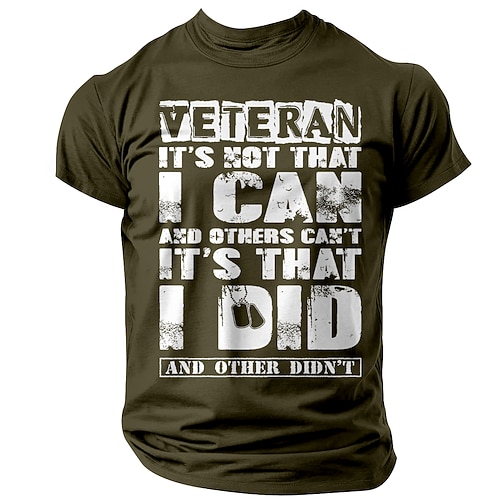 Patriotische T-Shirts für Männer American US Flag T-Shirt Kurzarm T-Shirt 3D-Druck Rundhalsausschnitt Shirt Tägliche Militär Street Tägliche Schwarz Blau Grün Sommer Frühling Bekleidung Apparel S M L Image